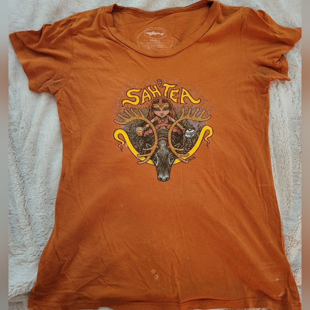 DFH Sah'Tea Burnt Orange S/S Wmn Small - Picture 2 of 7
